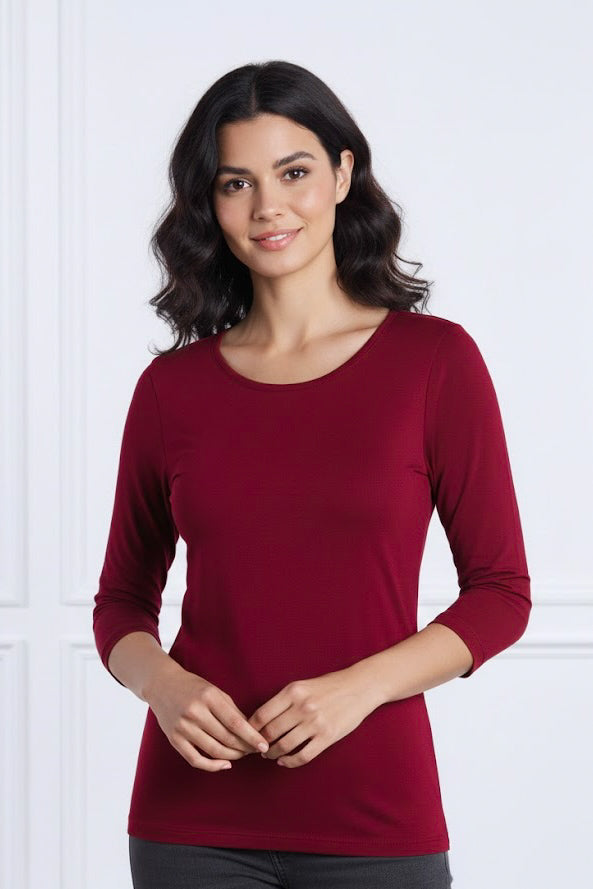 Cranberry Layering Tee
