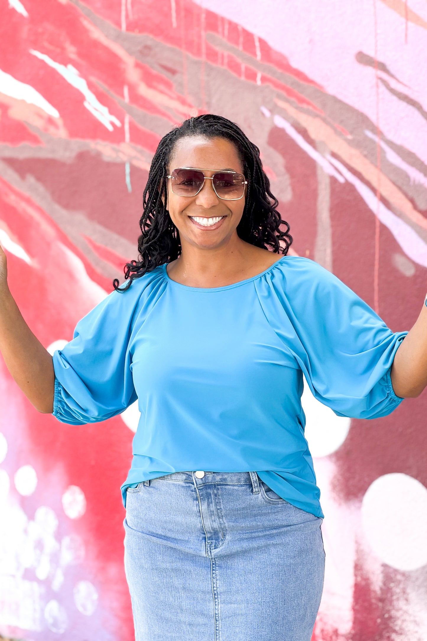 Turquoise Camille Top