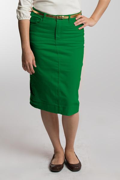 Elana Color Denim in Green