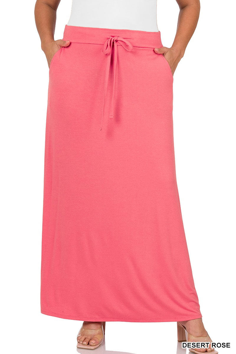 Self Tie Maxi Skirt ( PLUS SIZE )