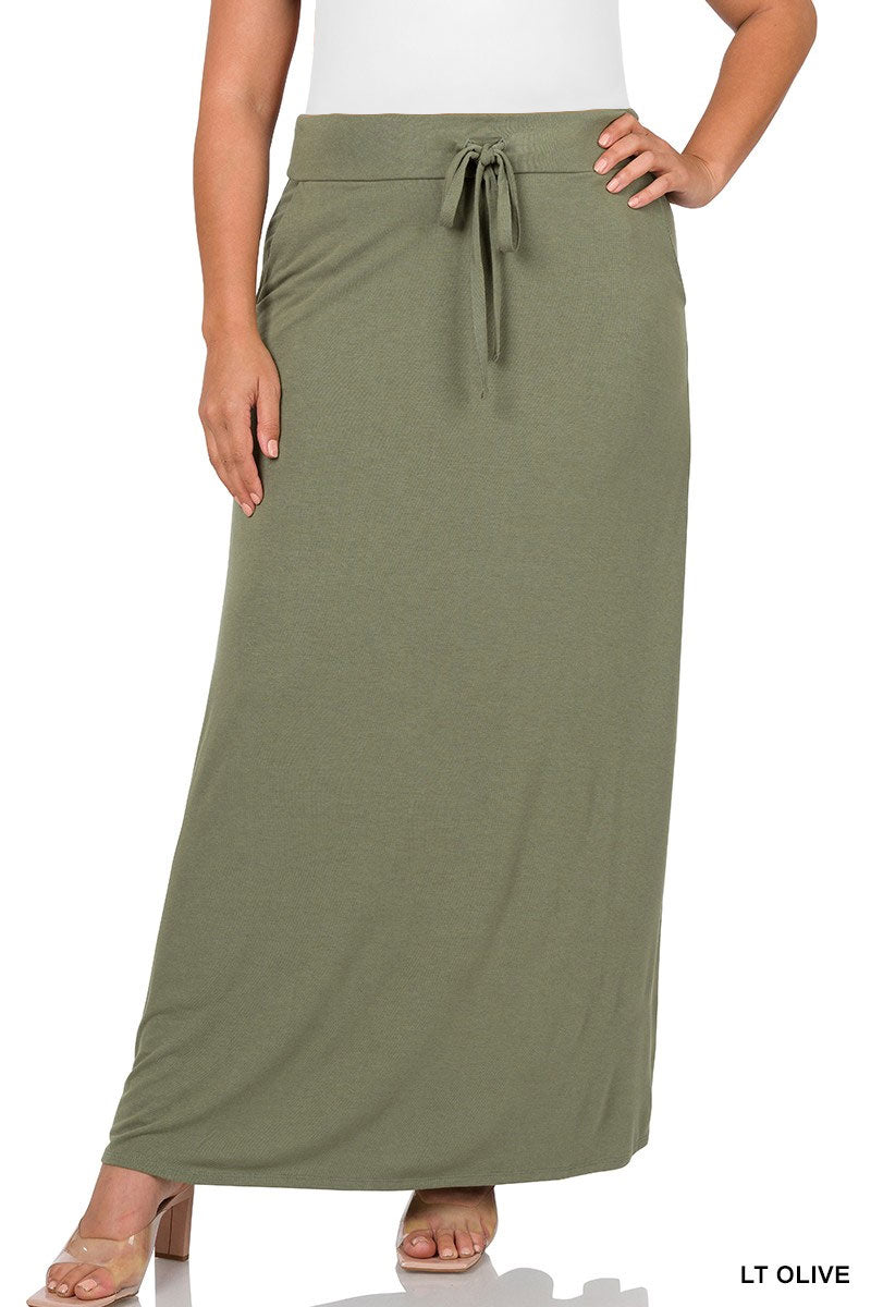 Self Tie Maxi Skirt ( PLUS SIZE )