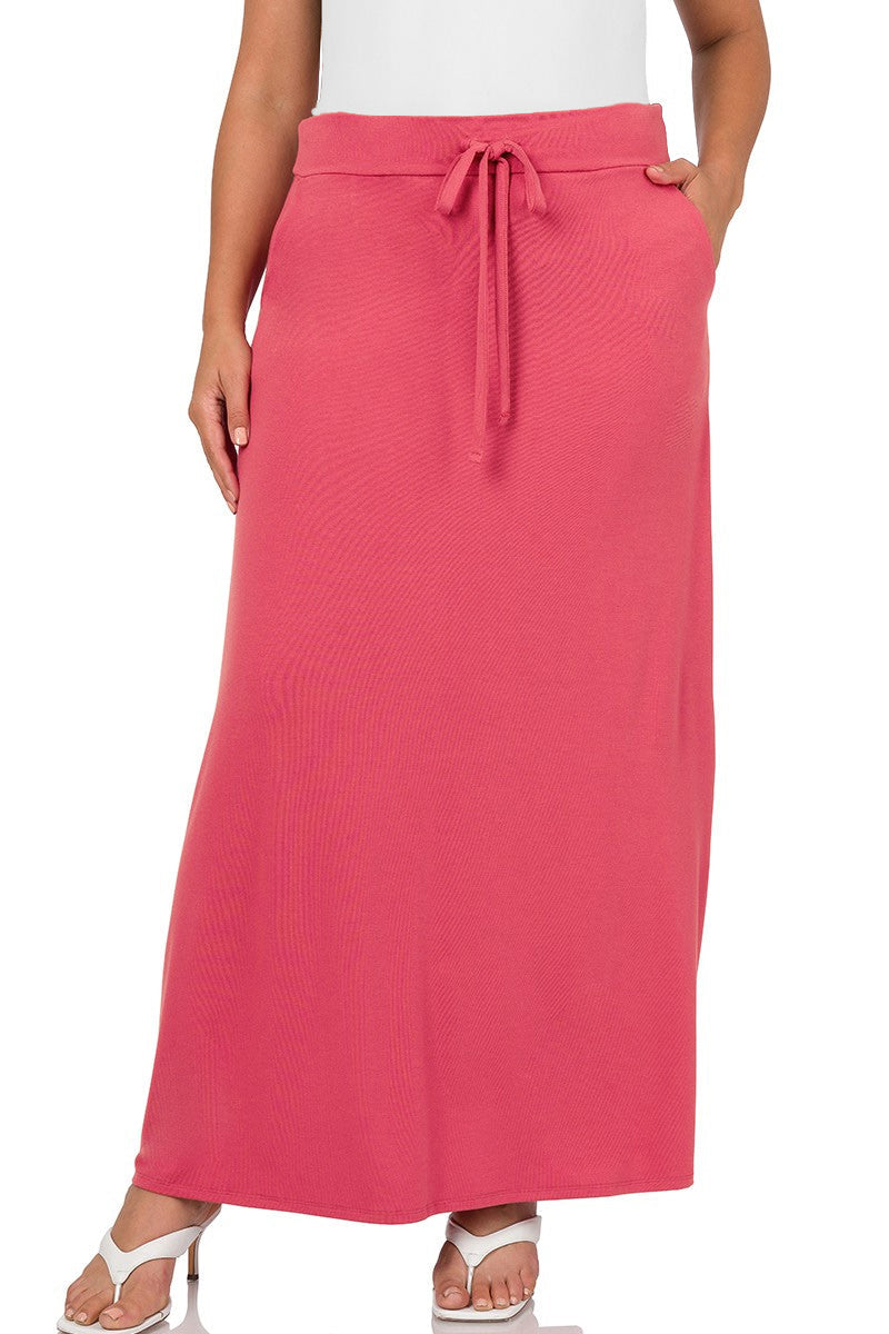Self Tie Maxi Skirt ( PLUS SIZE )