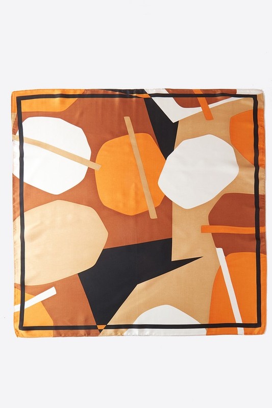 Rust Geometric Scarf