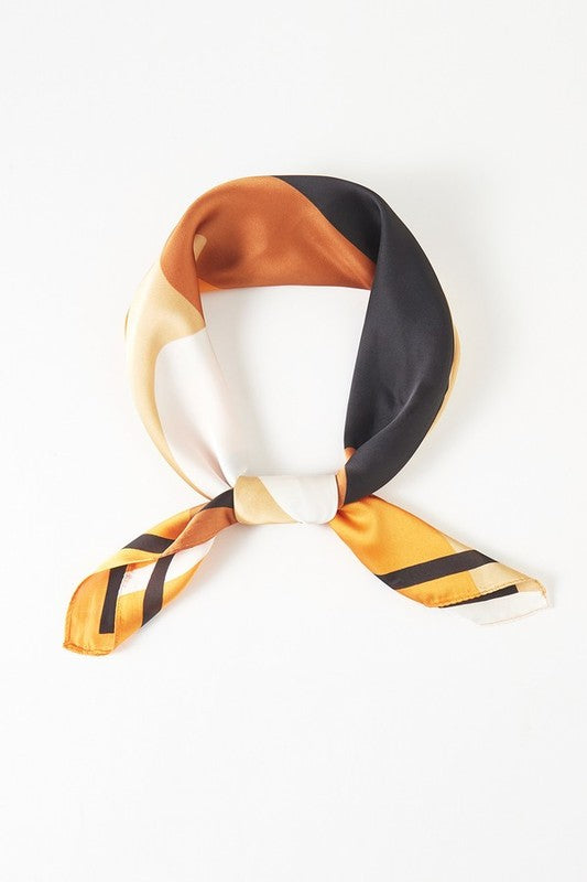Rust Geometric Scarf