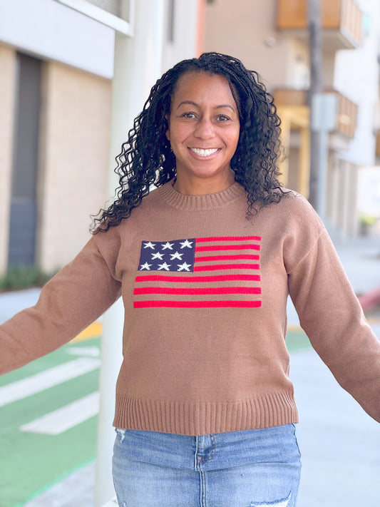 Camel Flag Sweater
