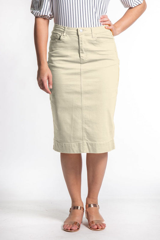 Elana Color Denim in Cream