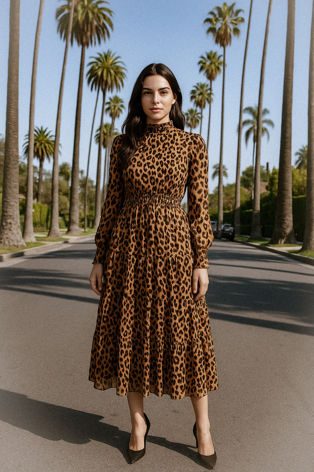 Leopard Ruffle Dress