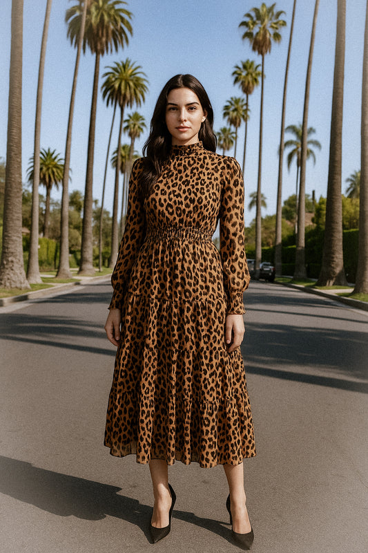 Leopard Ruffle Dress